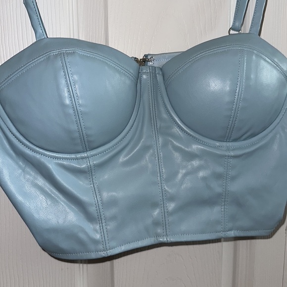 Blue Leather Top - Picture 3 of 3